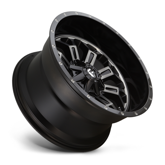 Aluminum 17X9 Crush D561 Gloss Black Double Dark Tint Machined Face Fuel Off Road Wheels-1