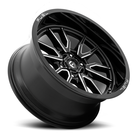 Aluminum 17X9 Clash 6 D761 Gloss Black Milled Fuel Off Road Wheels-1