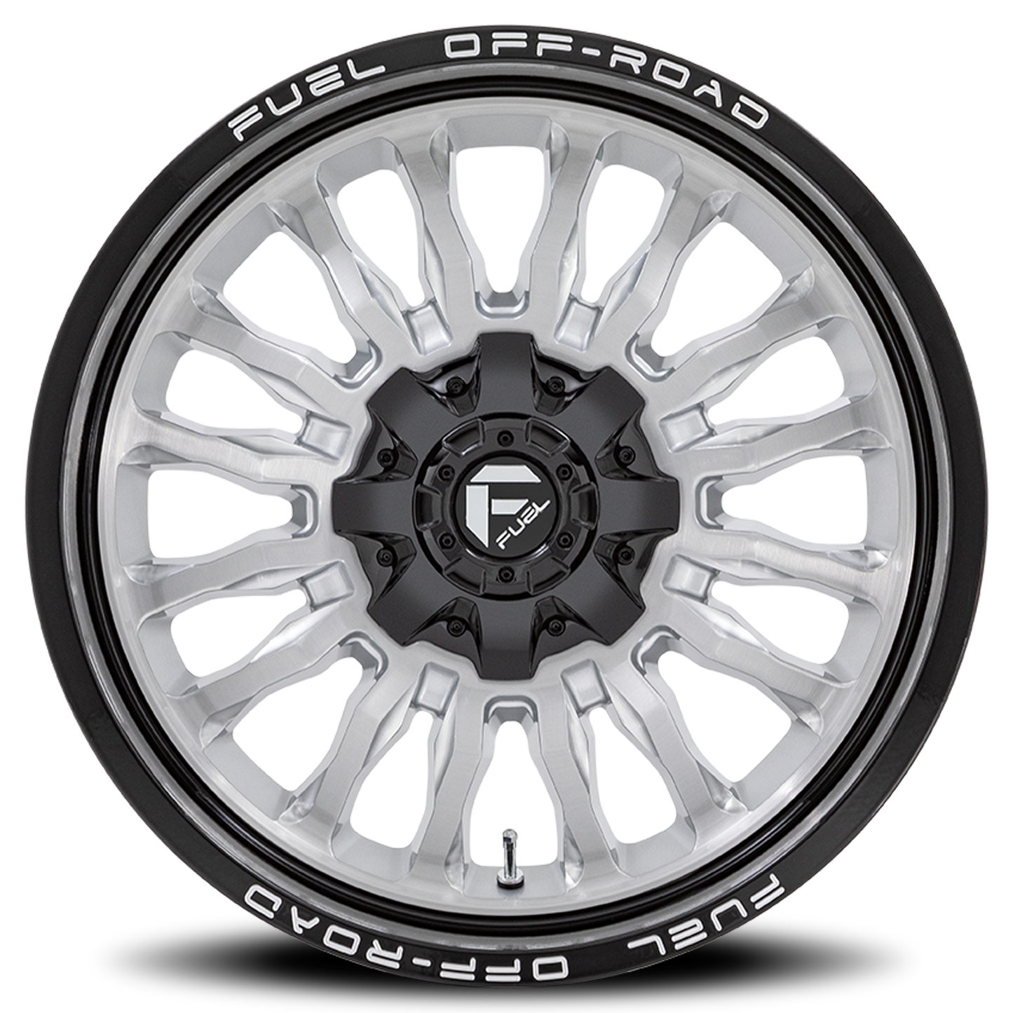 Aluminum 22X12 Arc D798 Silver/Brushed Face-Milled Black Lip Fuel Off Road Wheels-14