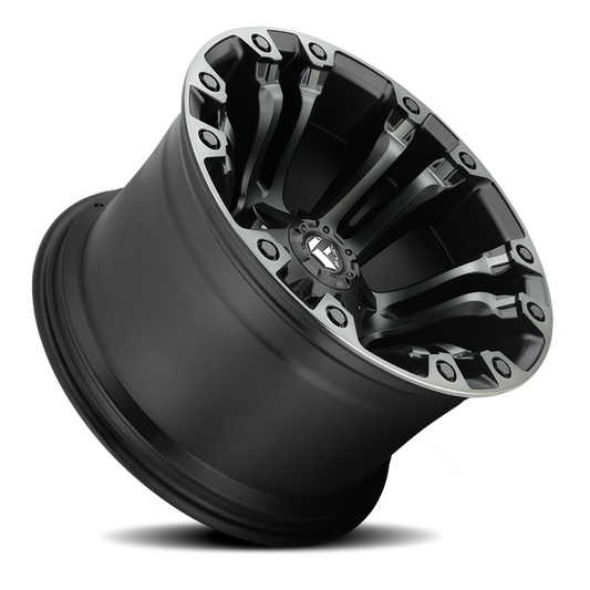 Aluminum 17X9 Vapor D851 Matte Black Gray Tint Fuel Off Road Wheels-1