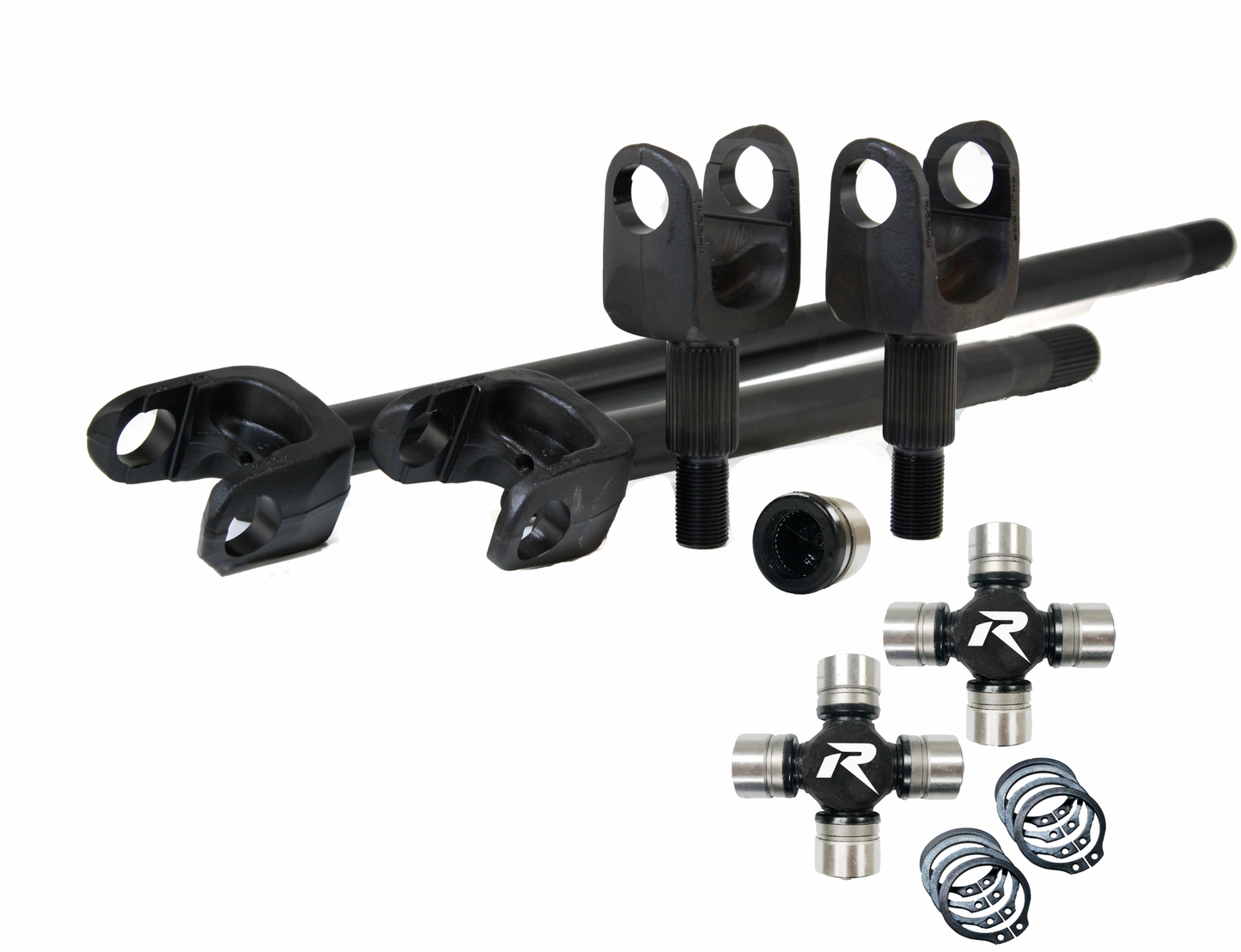 2007-18 Wrangler JK Dana 30 4340 Chromoly Discovery Series Front Kit HD U-Joints Revolution Gear and Axle