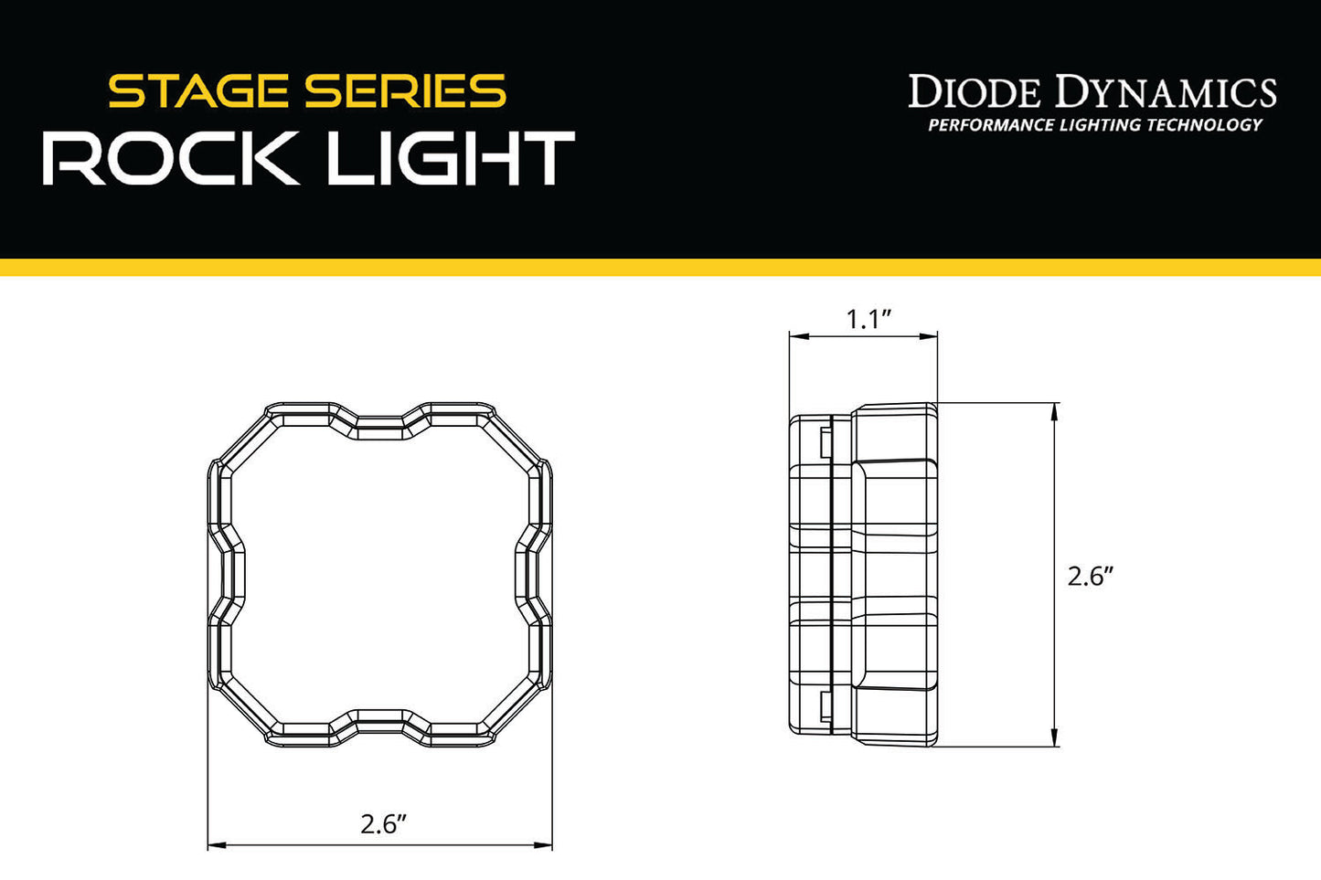 Diode Dynamics Stage Series Rock Light Magnet Mount Adapter Kit (one) Diode Dynamics