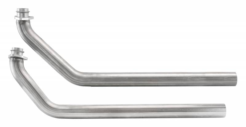 Manifold Downpipe 2 Inch Outlet Manfold 2.5 Inch Pipe SBC Applications 3 Bolt Flange Included Natural 409 Stainless Steel Pypes Performance Exhaust