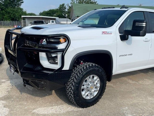 T2 Front Bumper Extreme For 2024-2026 Silverado 2500/3500 HD Sensor Cutouts Factory Fog Cutouts Standard Skid Plate Without Mesh Grill Bodyguard Bumpers-2