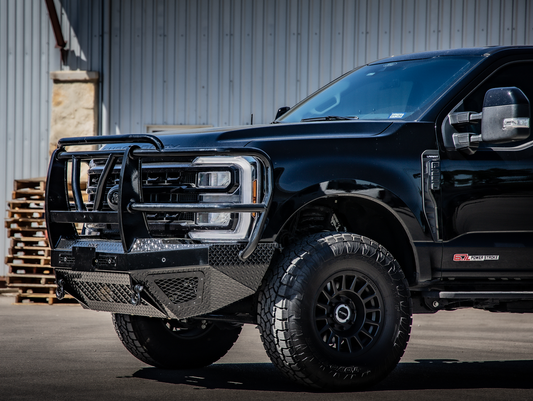 T2 Front Bumper Extreme For 2023-2026 Ford F250/F350 Superduty Sensor Cutouts Factory Fog Cutouts Winch Mount Skid Plate Without Mesh Grill Bodyguard Bumpers-1