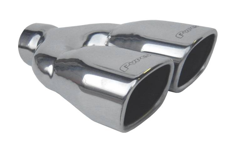 Tail Pipe Tip Set 2.5 in To Dual 32.5 in Slip Fit 3 1/4 in W x 2 3/4 in High Rectangles-Total W 6 1/2 in L 9 in Hardware Not Incl 304 Stainless Steel Pair Pypes Performance Exhaust