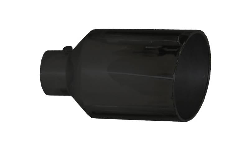Tail Pipe Tip 4 in ID X 10 in OD X 18 in L Rolled W 10 in Tip Bolt On Hardware Not Incl Black Finish 304 Stainless Steel Pypes Performance Exhaust