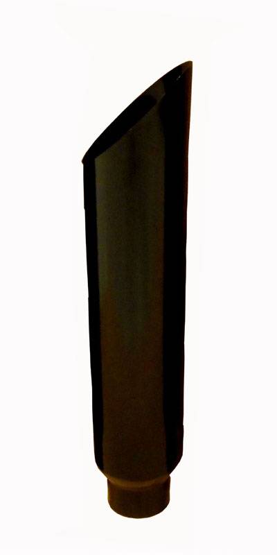 5 Inch Inlet OD X 6 Inch Outlet x 36 Inch Length Miter Stack 304 Stainless Black Powder Coated Pypes Performance Exhaust