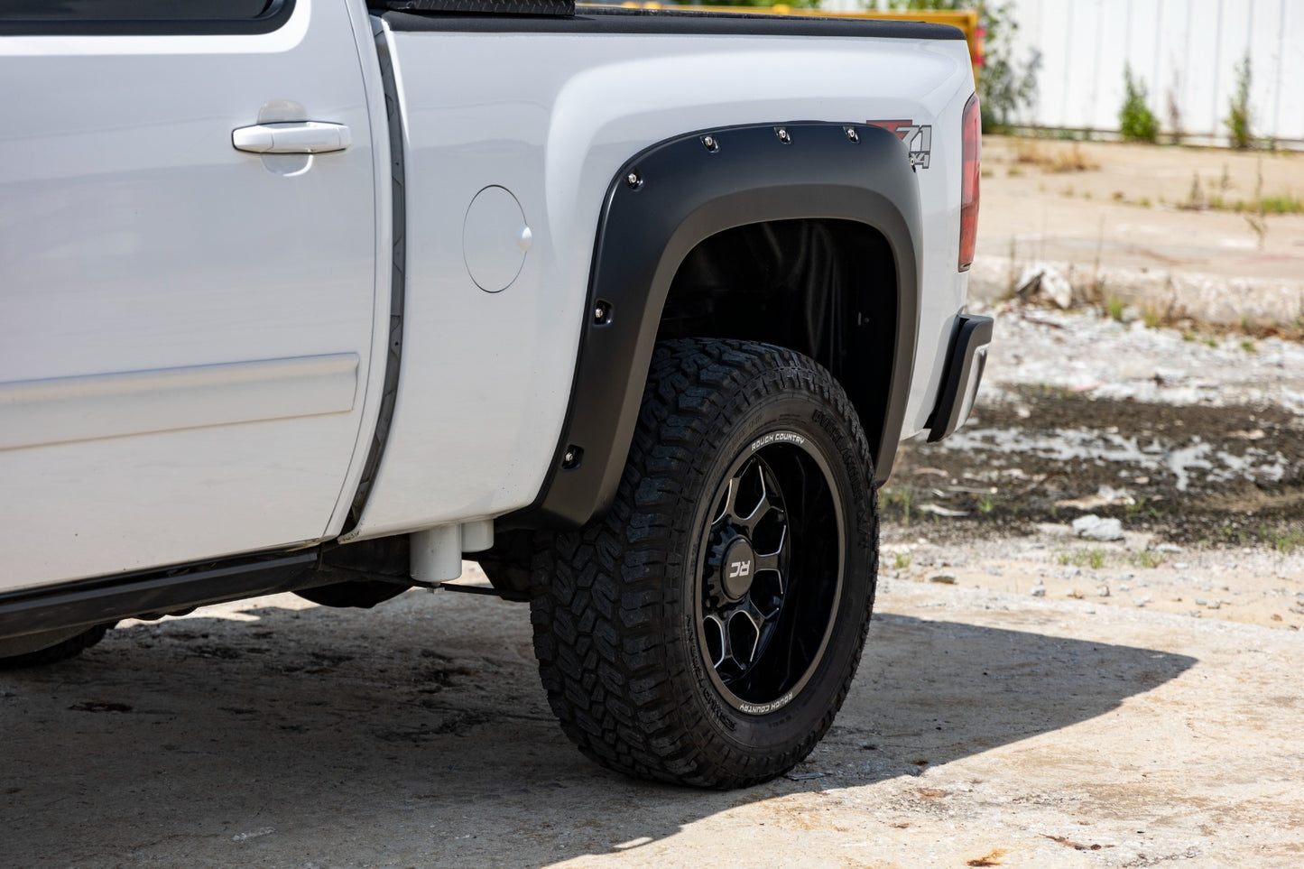 Pocket Fender Flares 6 Foot 7 Inch & 8 Foot Bed GIW Graystone Chevy Silverado 1500/2500HD/3500HD (07-14) Rough Country-5