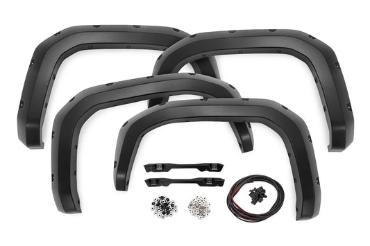 Pocket Fender Flares 089 Wind Chill Pearl Toyota Tacoma 2WD/4WD (24-26) Rough Country-1