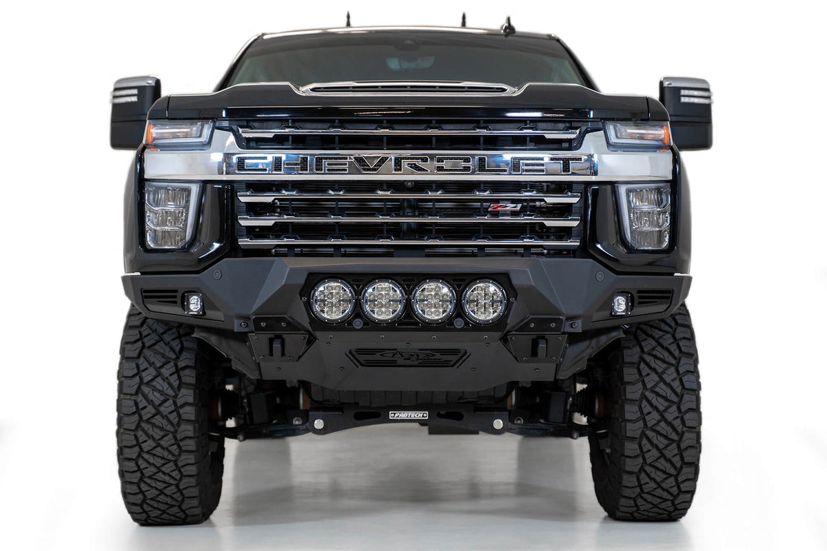 2020-2023 Chevrolet Silverado 2500/3500 Bomber Front Bumper Mounts for 4 rigid 360 6 Inch round lights Addictive Desert Designs-10