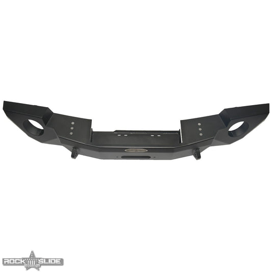 Jeep JK Full Front Bumper For 07-18 Wrangler JK With Winch Plate No Bull Bar Black Powdercoated Rigid Series Rock Slide Engineering-1