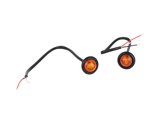 Amber LED's 3/4 Inch Pair Fishbone Offroad-1