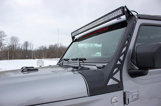Jeep JL Windshield Light Bracket 2018-Present Wrangler JL Fishbone Offroad-5