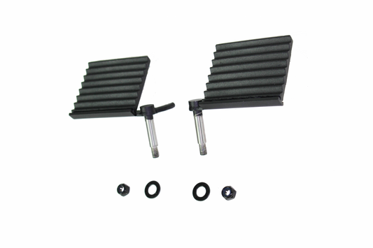 Jeep Foot Peg Set 76-06 CJ YJ TJ Wrangler Gloss Black Fishbone Offroad-1
