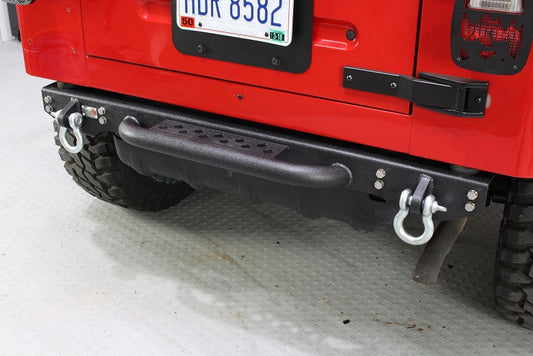 Jeep TJ Rear Bumper W/Step 97-06 Wrangler TJ Piranha Series Fishbone Offroad-1