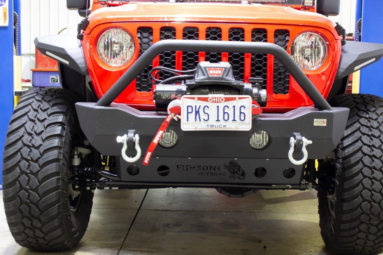 Wrangler/Gladiator Mako Front Bumper Skid Plate For 18-Pres Wrangler 20-Pres Gladiator Fishbone Offroad-9