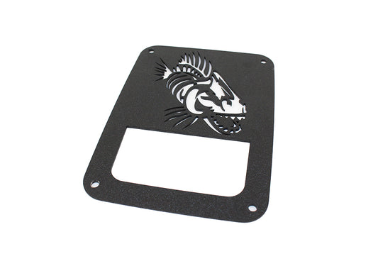 Jeep JK Tail Light Covers 07-18 Wrangler JK Black Textured Powdercoat Fishbone Offroad-2