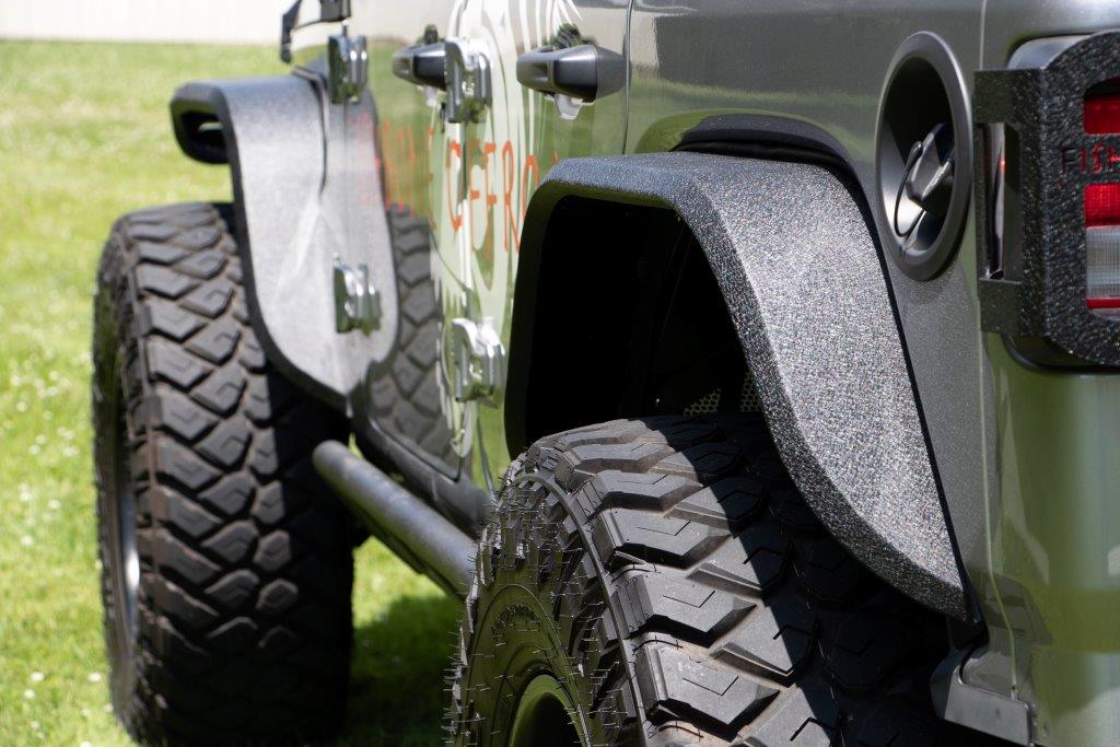 Gladiator Rear Fenders Elite Aluminum For 20-Pres Jeep Gladitor Fishbone Offroad-7