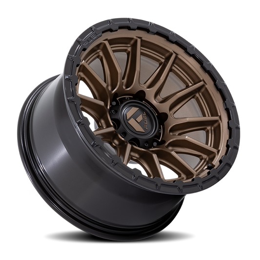 Aluminum 17X9 Piston FC866 ZB Matte Bronze/Gloss Black Lip Fuel Off Road Wheels-1