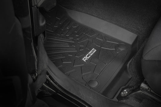 Flex Fit Floor Mats FR 2 Door Jeep Wrangler JL 4WD (2018-2026) Rough Country-1