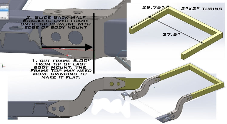 TJ/YJ Back Half Frame Kit Artec Industries-3
