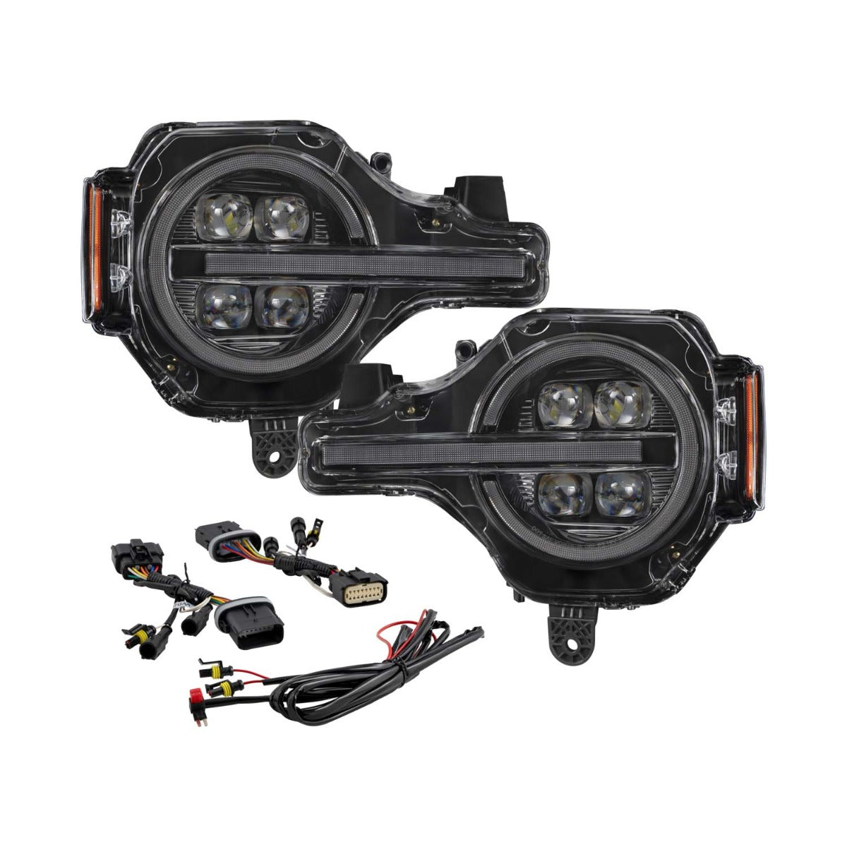 2021-2024 Ford Bronco Sequential LED Projector Headlights Pair Form Lighting-7