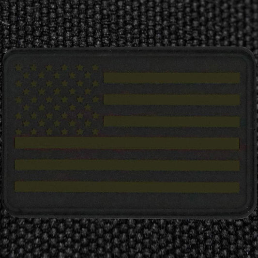 American Flag Patches PVC Rubber, 2.0 Inch x 3.0 Inch w/ Velcro/Hook Backing Stars Bartact-1