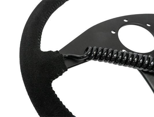 Heated Flat Suede Steering Wheel, Black PRP Seats-1