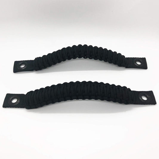Paracord Grab Handles Front Pair Bolt-On for 18-25 Jeep Wrangler JL, JLU and Gladiator Made in USA 550 Paracord Bartact-1