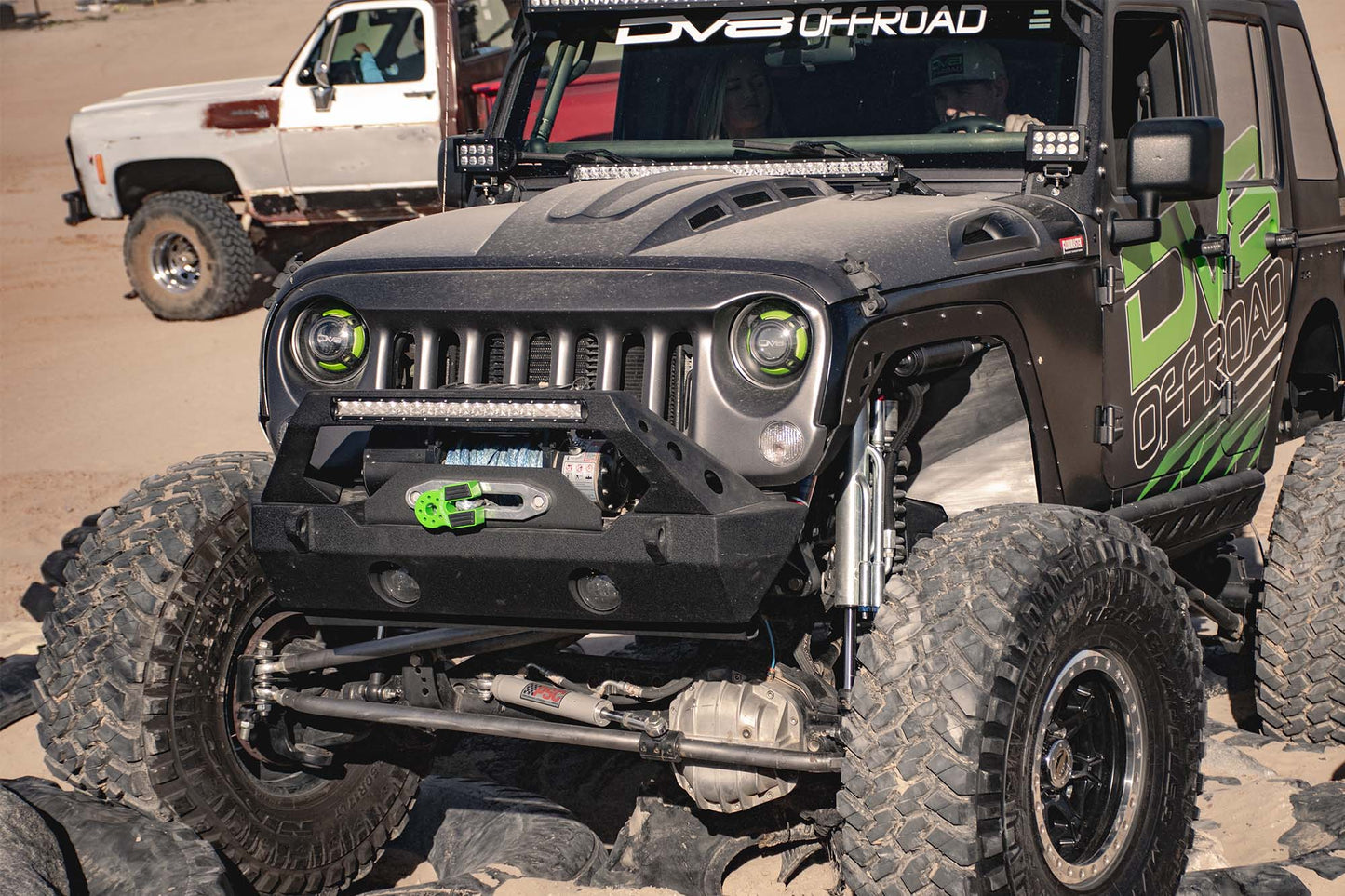 2007 2018 Jeep Wrangler Heat Dispersion Hood DV8 Offroad-14