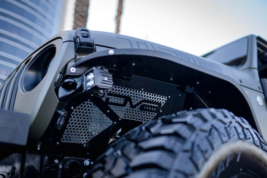 2018 2023 Jeep Wrangler JL JLU Gladiator JT Front Inner Fenders DV8 Offroad-1