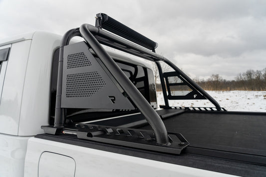 ARC Sports Bar 2020-2024 Jeep Gladiator TX Blk Works with Roll-N-Lock and Rugged Ridge Armis Retractable Bed Cover Only NFab-1