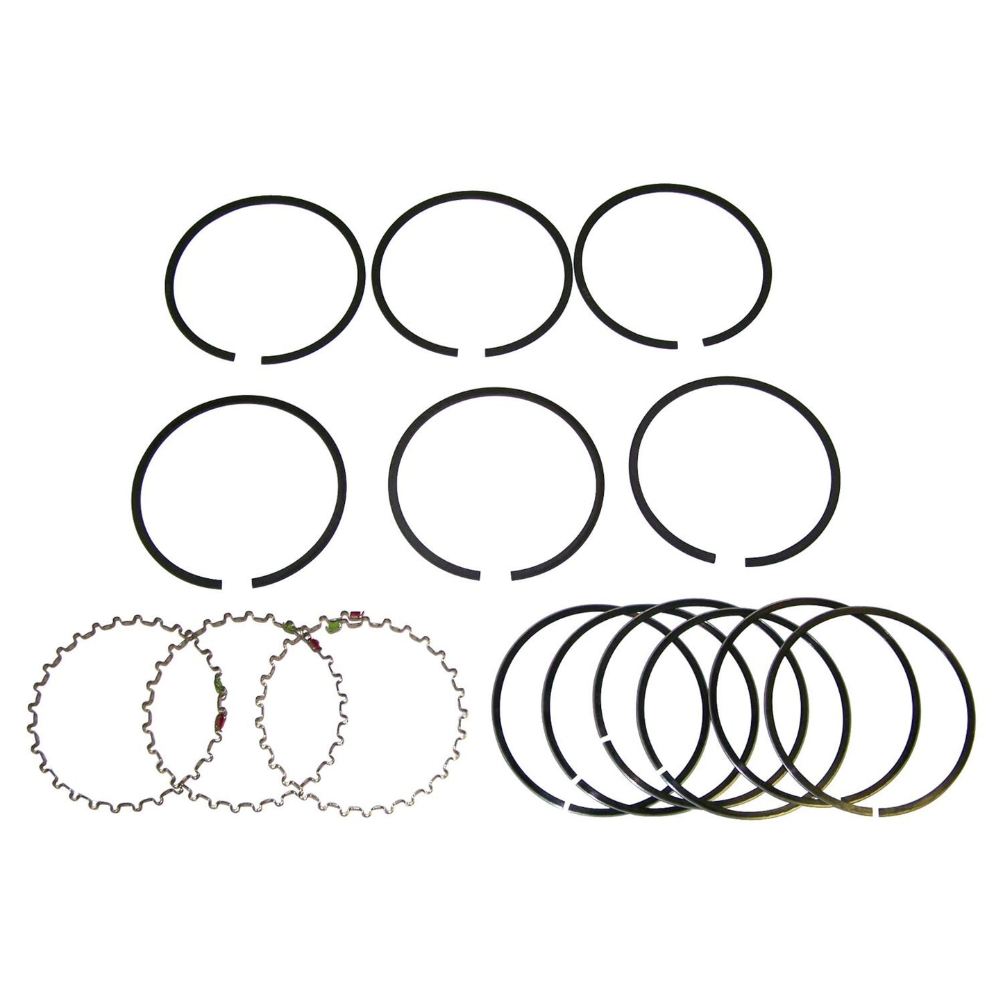 Standard Engine Piston Ring Set for Multiple 65-90 Jeep Models w/ 6 Cylinder Eng Crown Automotive