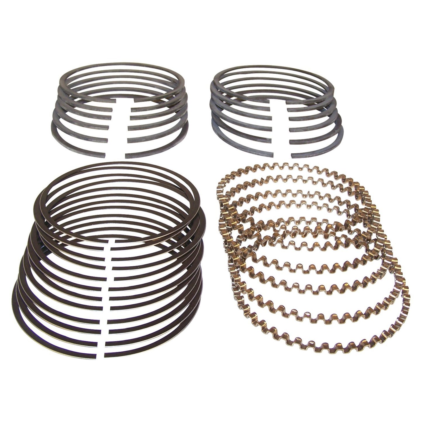 Oversize .010 Inch Piston Ring Set for Multiple 1965-90 Jeep Models w/ 6 cyl. engs. Crown Automotive