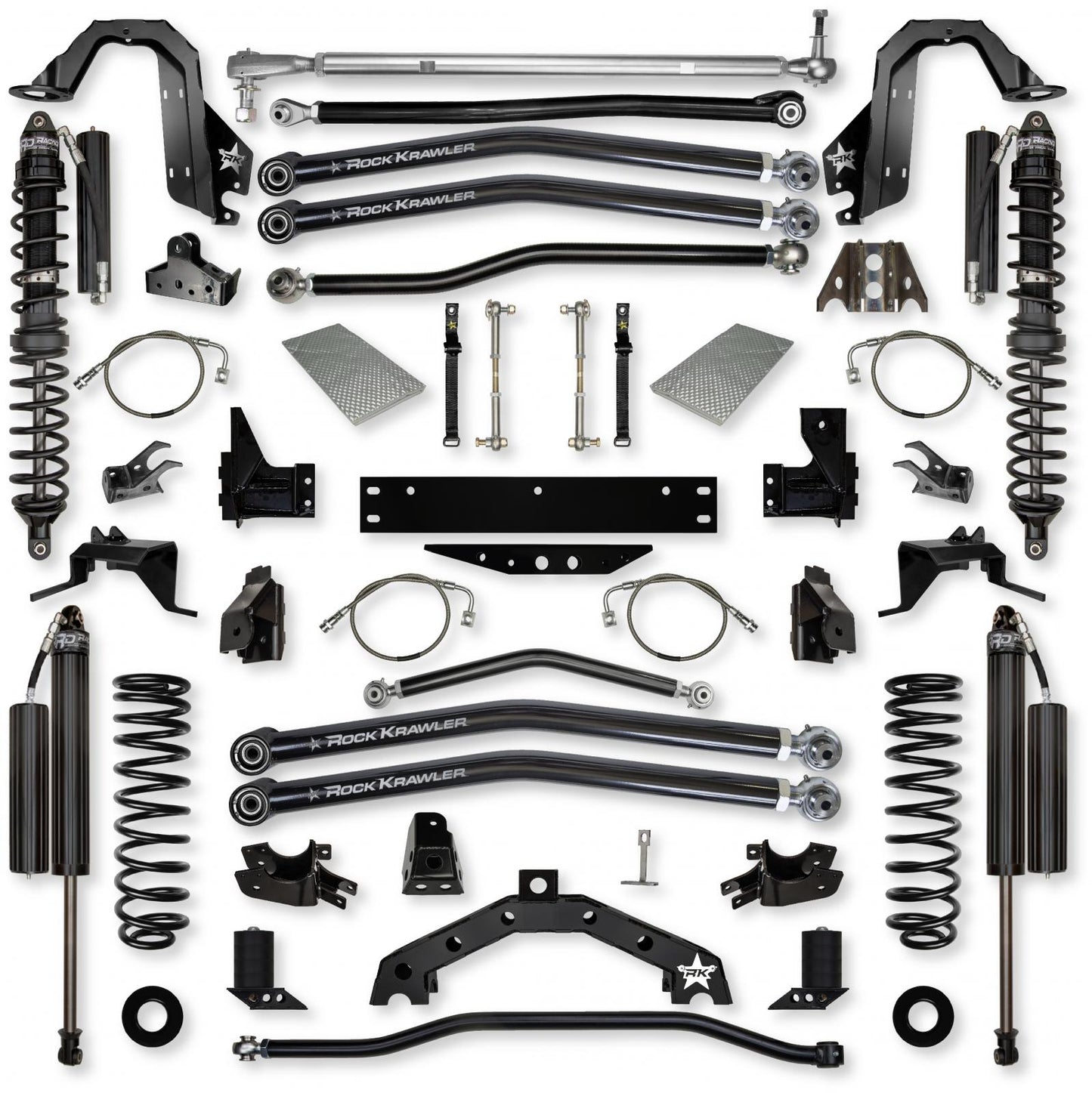 4.5 Inch X-Factor X2 Coilover Long-Arm Suspension System for Jeep Wrangler JKU Comp Stage 1 Rock Krawler