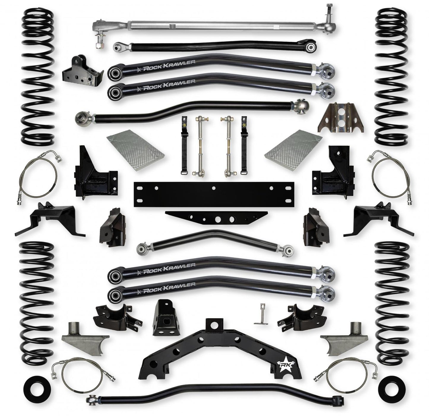 4.5 Inch X-Factor X2 Rear 6 Inch Stretch Long-Arm Suspension System for Jeep Wrangler JK Rock Krawler-1
