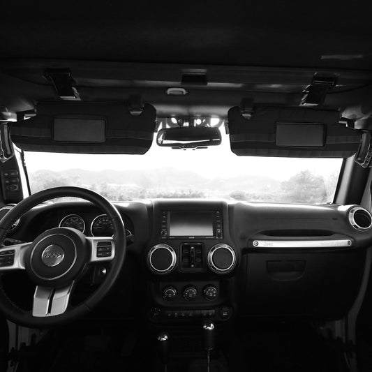 Jeep JK /JKU Visor Covers Pals Molle 07-18 Wrangler JK /JKU Pair Black Bartact-1