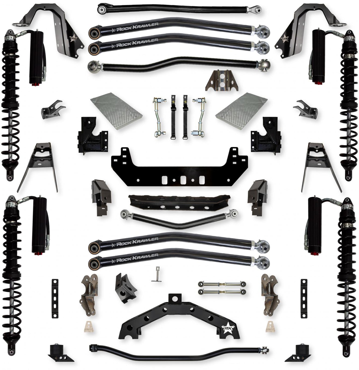 3.5 Inch X-Factor X2 Coilover Long-Arm Suspension System for Jeep Wrangler JLU Gas Models Trail Runner System Stage 2 Rock Krawler