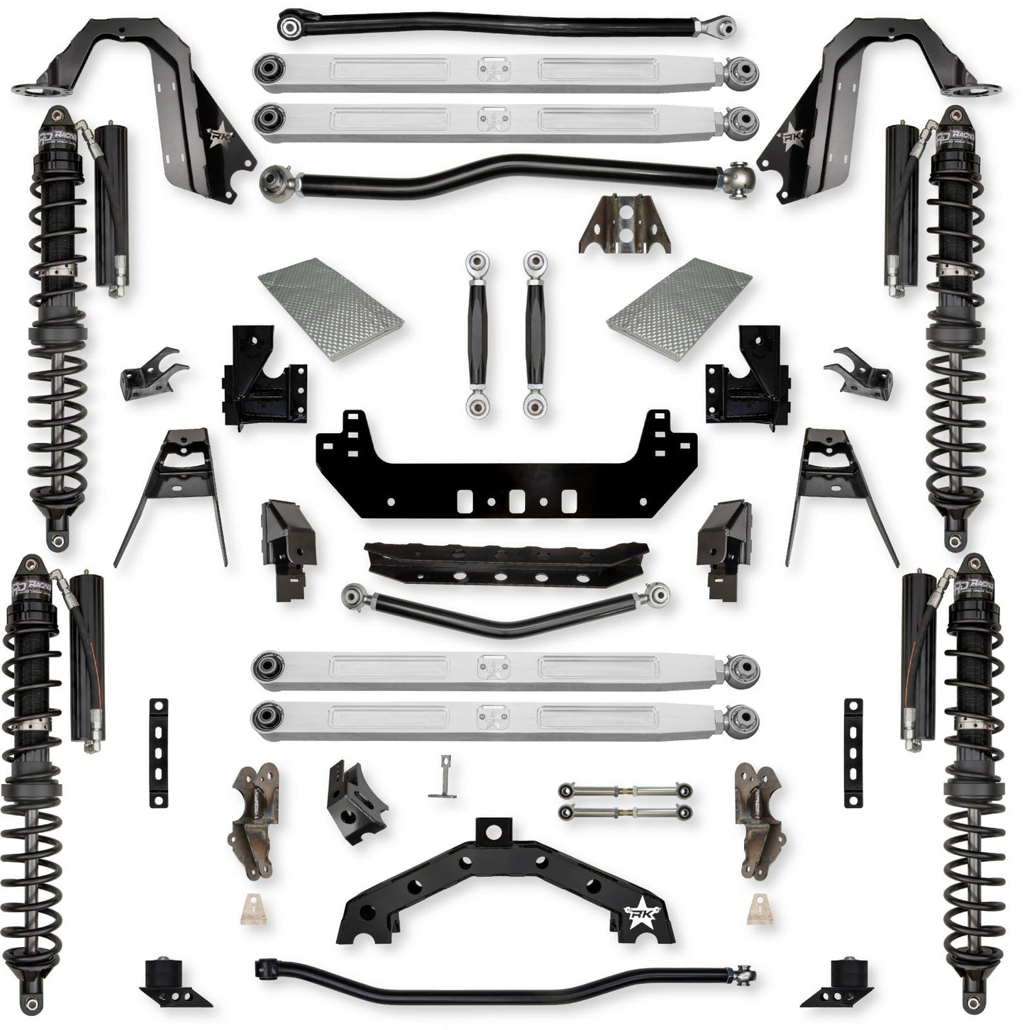 3.5 Inch X-Factor X2 Pro Elite Coilover No Limits Long-Arm Suspension System for Jeep Wrangler JL Gas Models Trail Runner System Stage 1 Rock Krawler