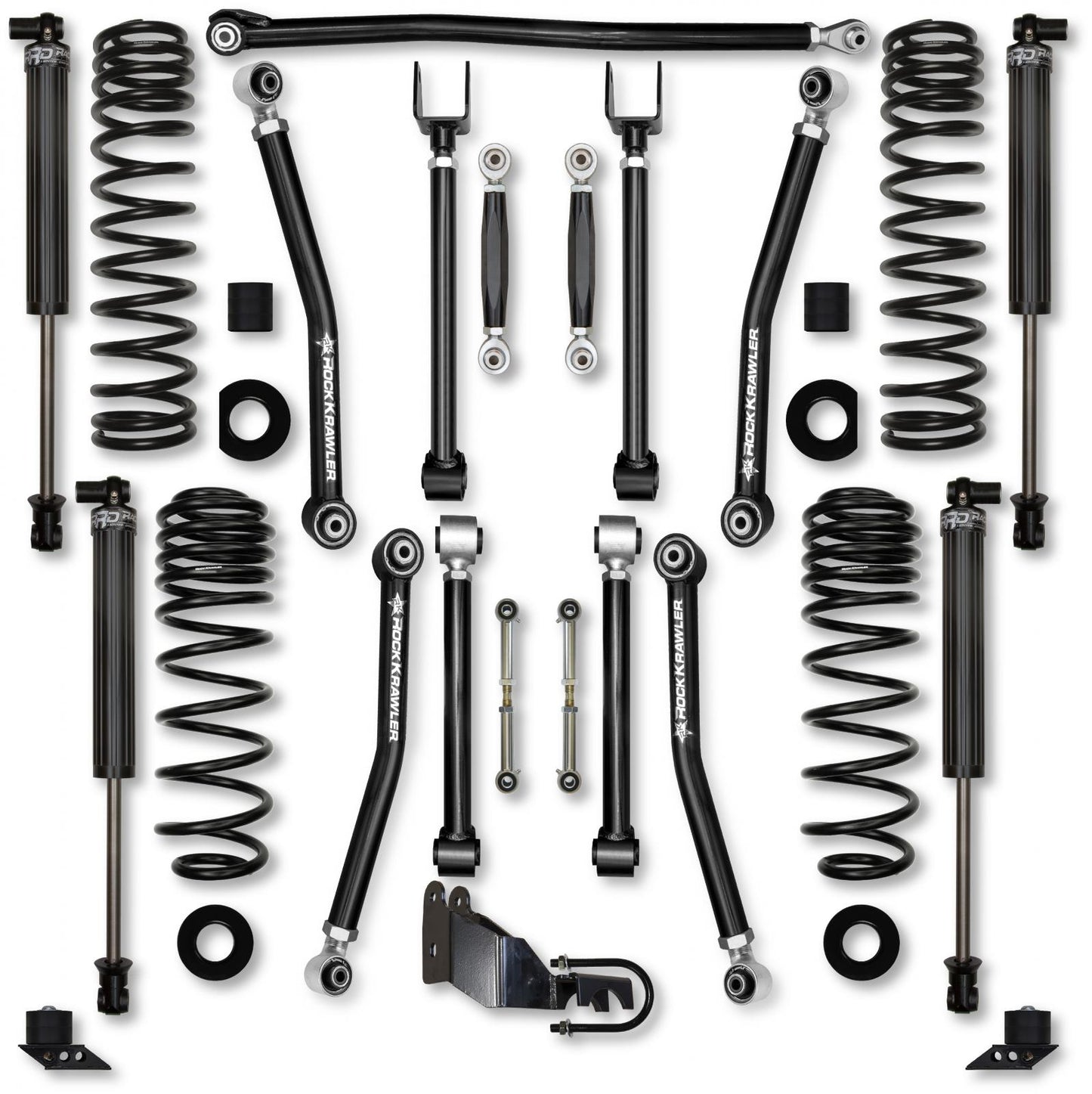4.5 Inch Adventure X No Limits Mid-Arm Suspension System for Jeep Wrangler JLU 4XE Models With IFP Shocks Rock Krawler