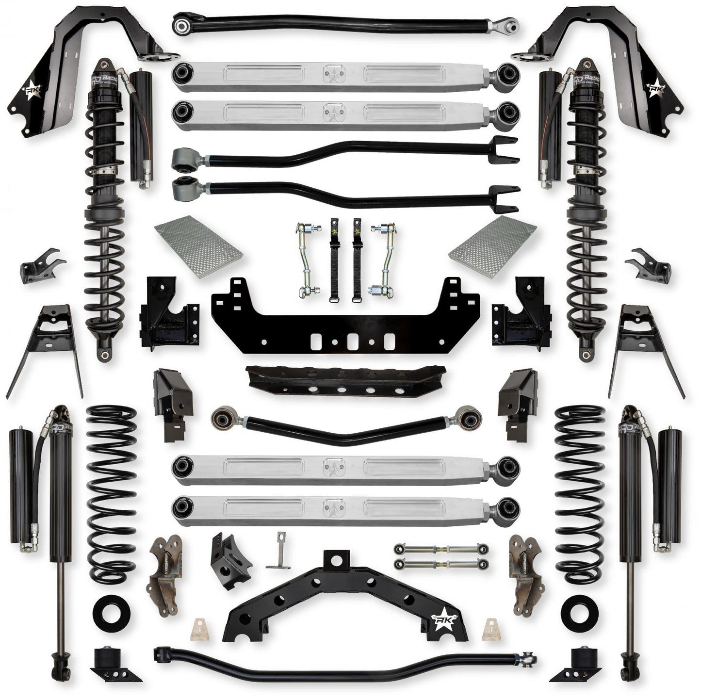 4.5 Inch Adventure X2 Pro Elite Coilover Long-Arm Suspension System for Jeep Wrangler JLU Diesel Models Comp Stage 1 Rock Krawler