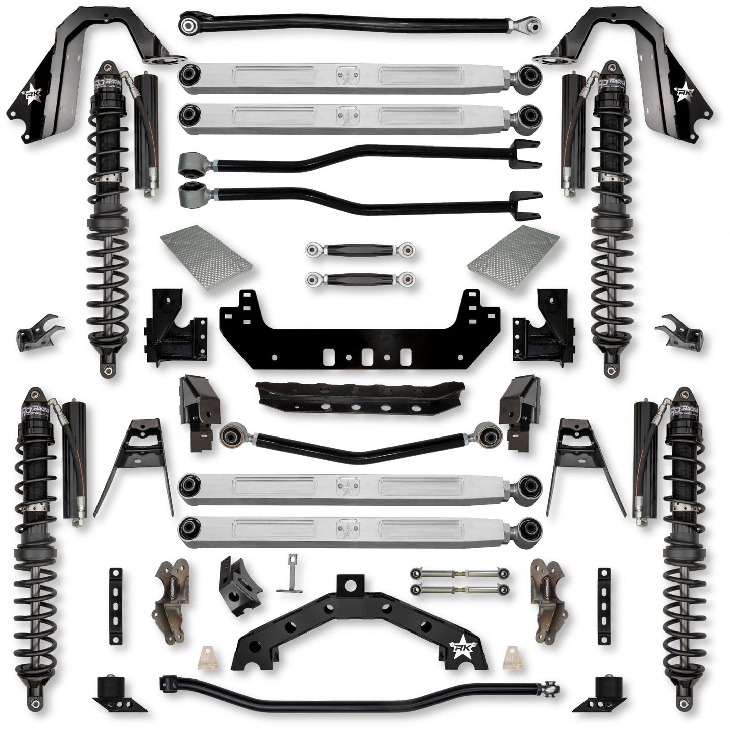 4.5 Inch Adventure X2 Pro Elite Coilover No Limits Long-Arm Suspension System for Jeep Wrangler JLU Diesel Models Trail Runner System Stage 1 Rock Krawler