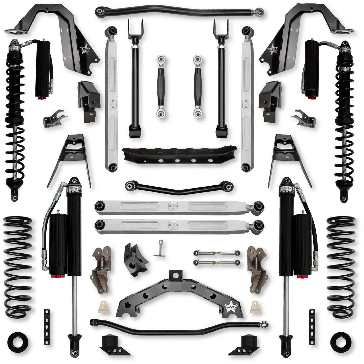 4.5 Inch T-REX Pro Elite Coilover No Limits Suspension System for Jeep Wrangler JL Gas Models Comp System Stage 2 Rock Krawler