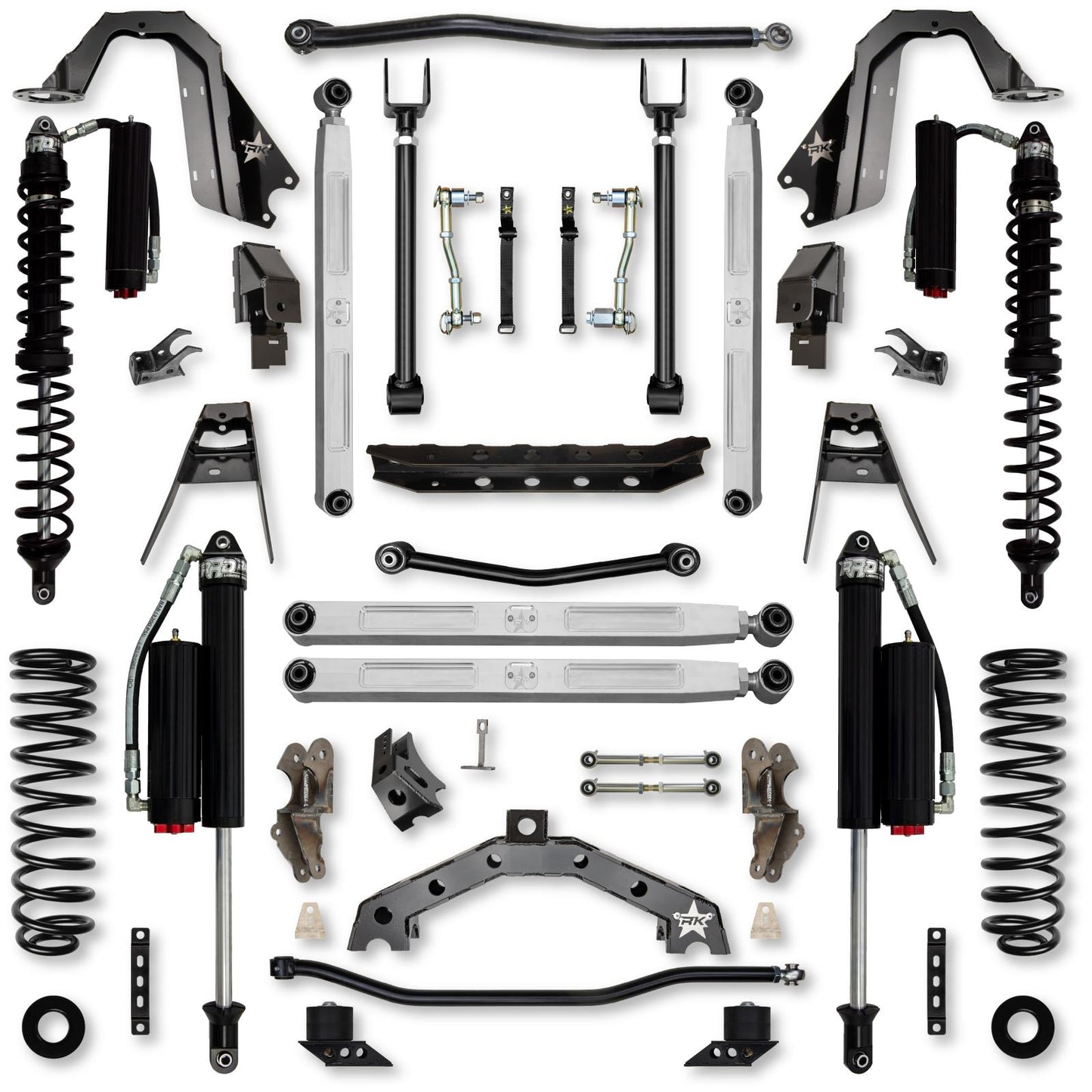 4.5 Inch T-REX Pro Elite Coilover Suspension System for Jeep Wrangler JLU 4XE Models Comp System Stage 2 Rock Krawler