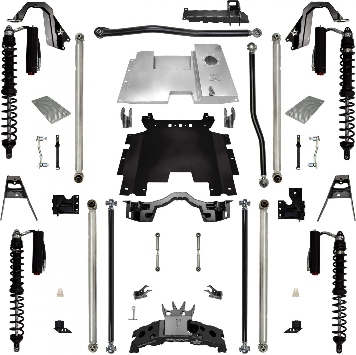 4.5 Inch Rockzilla Coilover Long-Arm Suspension for Jeep Wrangler JLU Rock Krawler