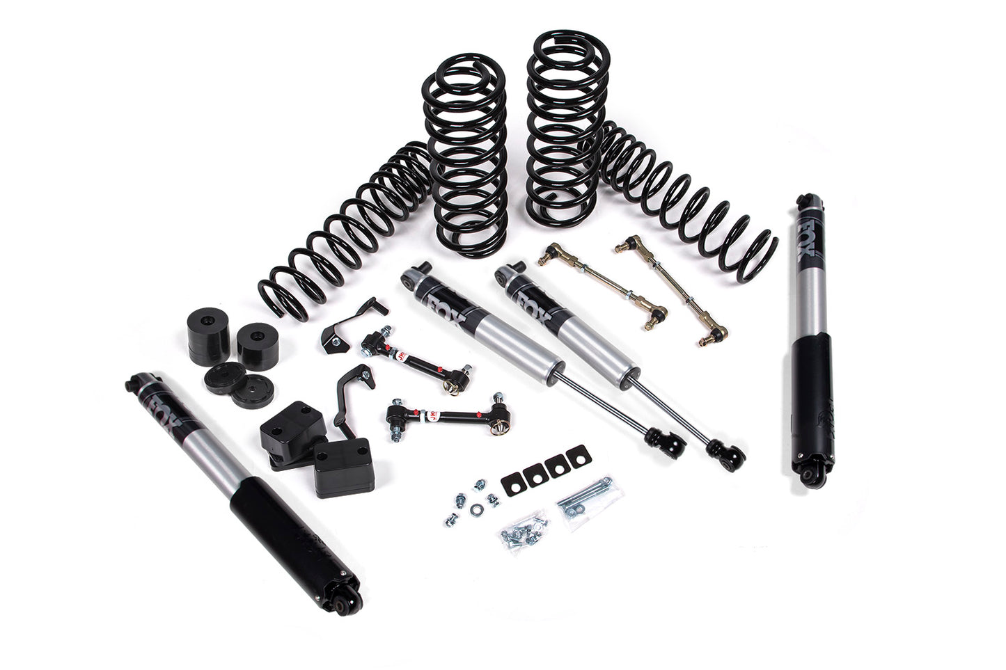 2018-2026 Jeep Wrangler JL 1.5 Inch Suspension Lift Kit 1 Inch Rear Coil Spring Fox 2.5 Performance Series Shocks JSPEC JKS Manufacturing