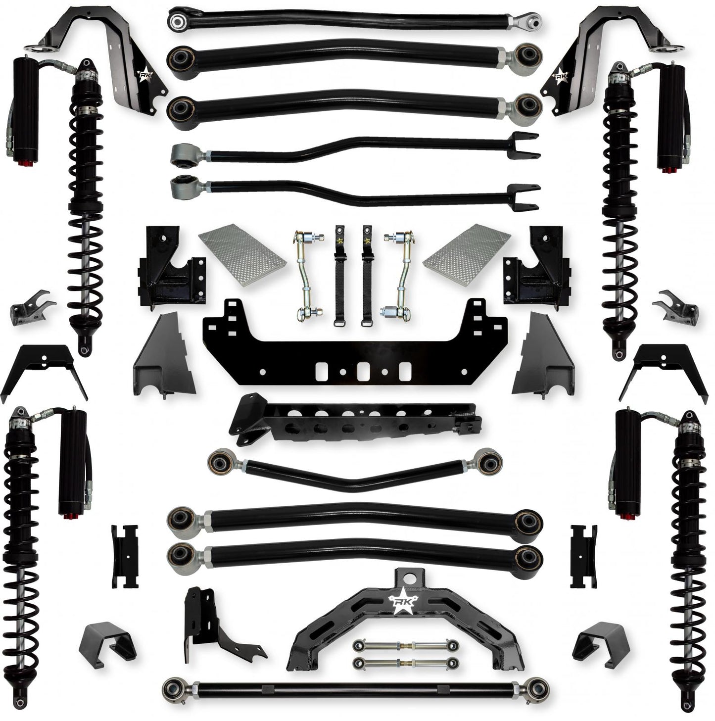 3.0 Inch Adventure X2 Coilover Long-Arm Suspension System for Jeep Gladiator JT Gas Models Trail Runner System Stage 2 Rock Krawler