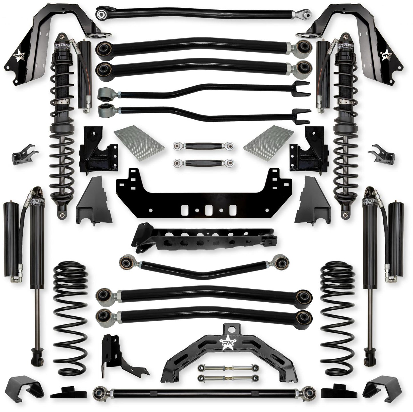 3.0 Inch Adventure X2 Coilover No Limits Long-Arm Suspension System for Jeep Gladiator JT Gas Models Comp Stage 1 Rock Krawler