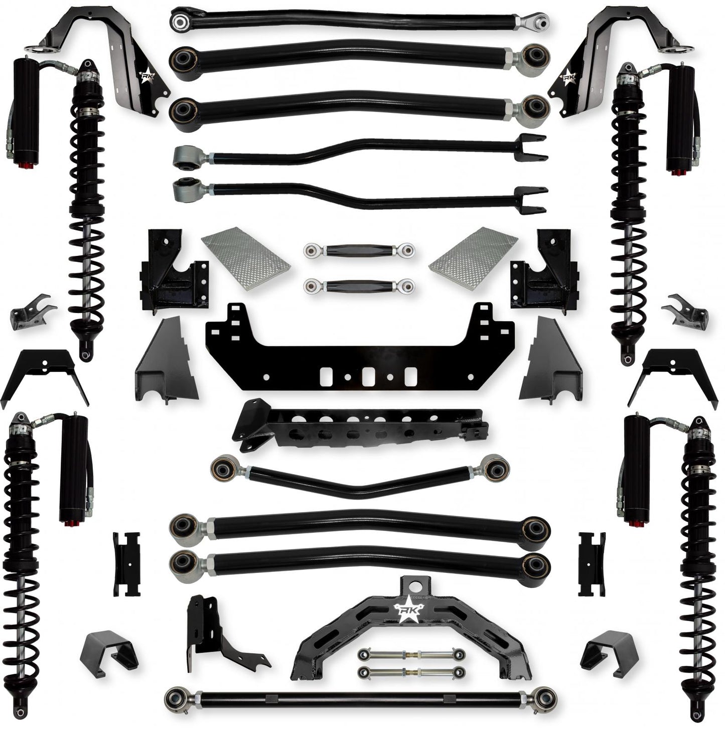 3.0 Inch Adventure X2 Coilover No Limits Long-Arm Suspension System for Jeep Gladiator JT Diesel Models Trail Runner System Stage 2 Rock Krawler